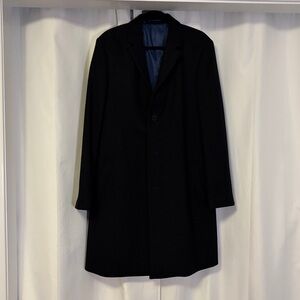 Hart Schaffer Marx wool blend overcoat 40L black nwot lined